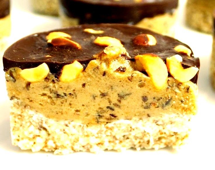 Peanut Chocolate Dessert with Almond Hazelnut Base