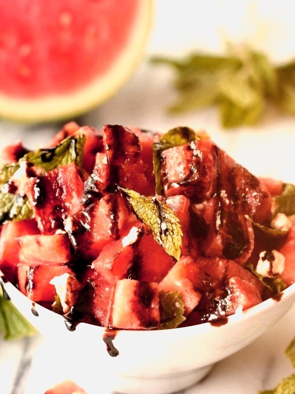 Watermelon Salad with Balsamic Reduction