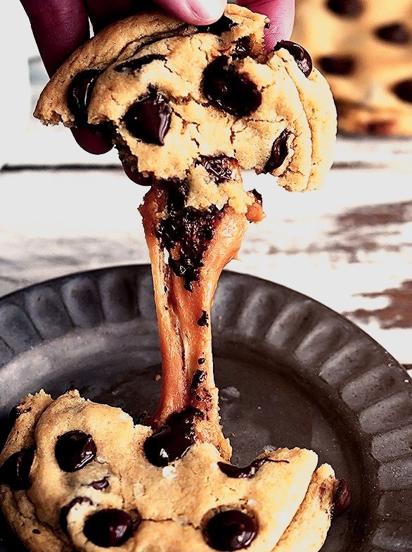 Salted caramel chocolate chip cookies