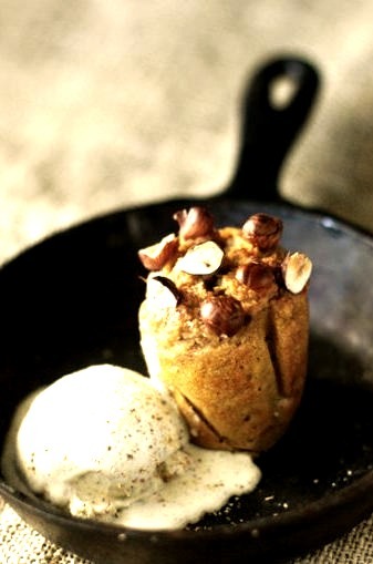 Butternut Squash & Hazelnut Bouchons with Toasted Nutmeg Ice Cream (Via Roost Blog)