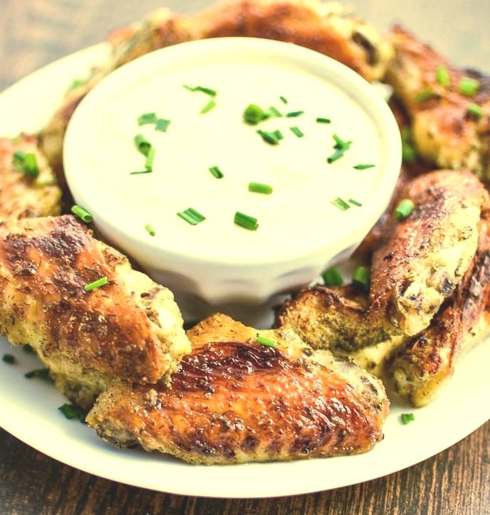 Chipotle Ranch Chicken Wings with Chipotle Ranch Dressing