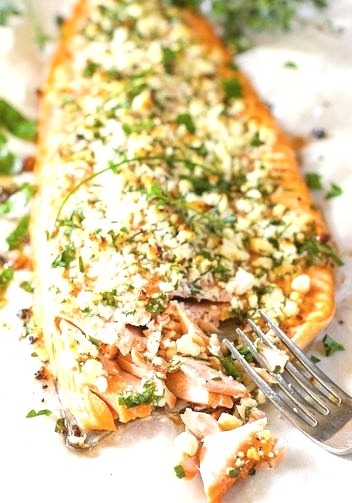 Feta and Herb Crusted Salmon Laughing Spatula